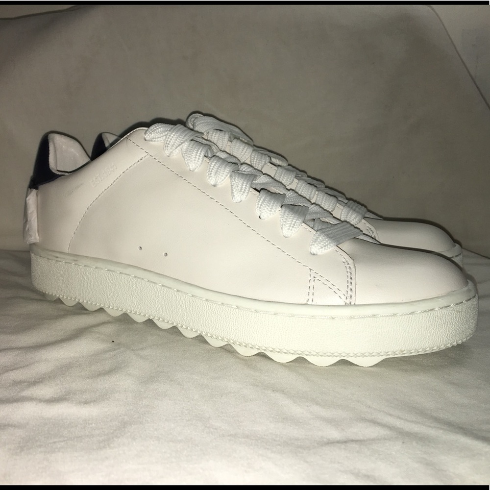 COACH C101 White Navy, Low top sneaker shoe